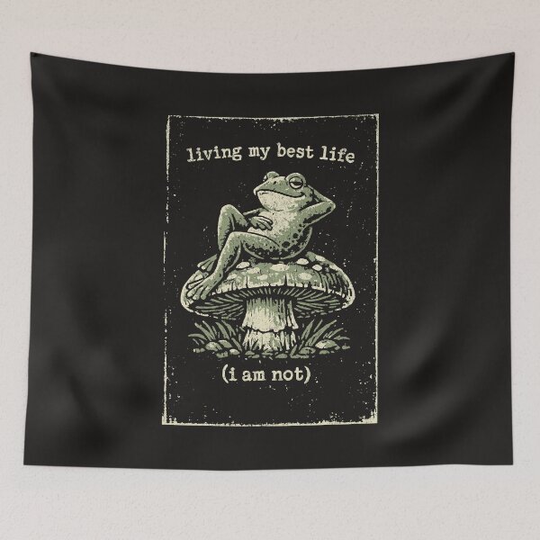 Item preview, Living My Best Life Frog designed and sold by AwesomeBeyondLimits.
