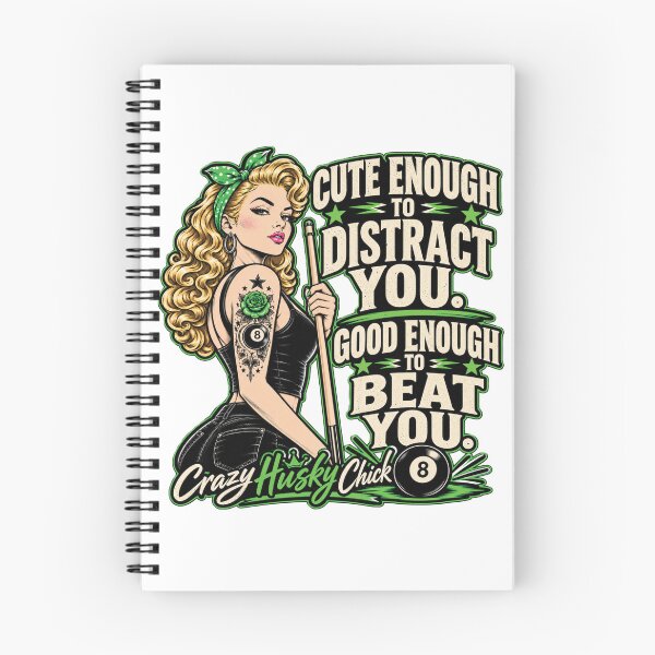 Item preview, Cute Enough to Distract You | Funny Women's Pool Player Billiards Design designed and sold by Crazyhuskychick.