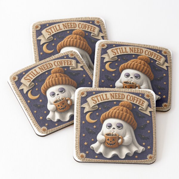 Item preview, Still Need Coffee Cute Ghost Coffee Addict Halloween designed and sold by jaac310.