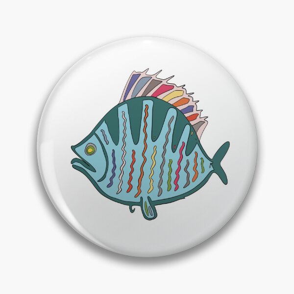 Item preview, Teal & Rainbow Plaice Fish - Abstract Ocean Line Art designed and sold by iampaulmorris.