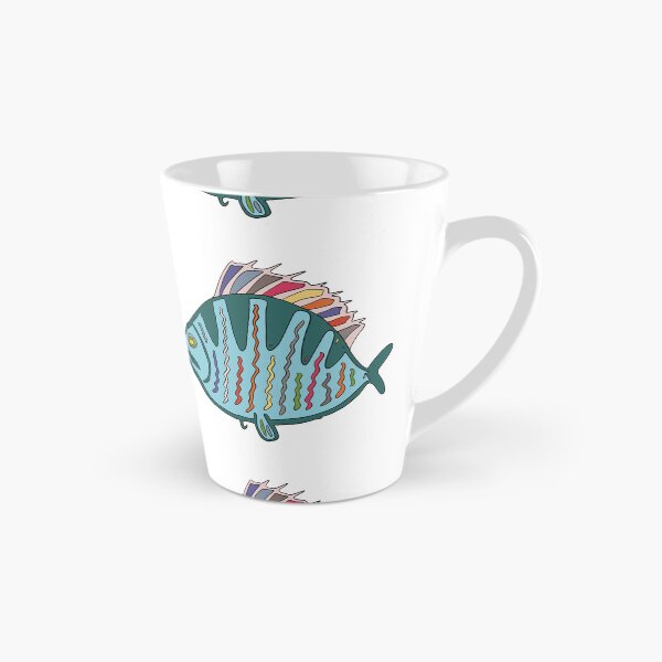 Item preview, Teal & Rainbow Plaice Fish - Abstract Ocean Line Art designed and sold by iampaulmorris.