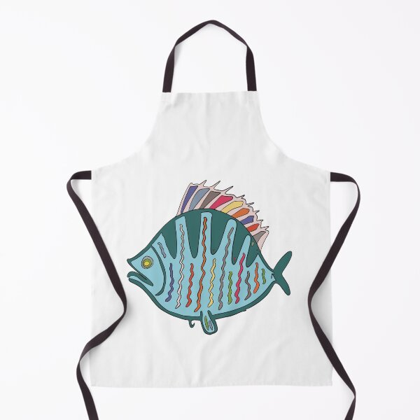 Item preview, Teal & Rainbow Plaice Fish - Abstract Ocean Line Art designed and sold by iampaulmorris.