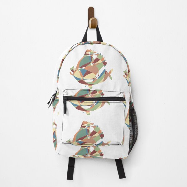 Item preview, Earth Tone Patchwork Plaice Fish - Abstract Ocean Line Art designed and sold by iampaulmorris.