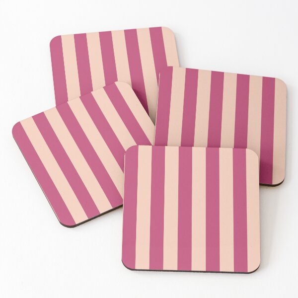 Item preview, Cabana stripes in peach and raspberry designed and sold by RishabhArts1.