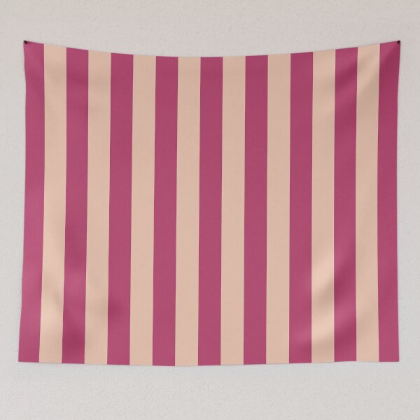 Item preview, Cabana stripes in peach and raspberry designed and sold by RishabhArts1.