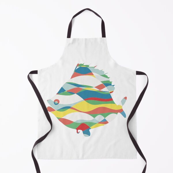 Item preview, Multicolour Stripe Plaice Fish - Abstract Ocean Line Art designed and sold by iampaulmorris.