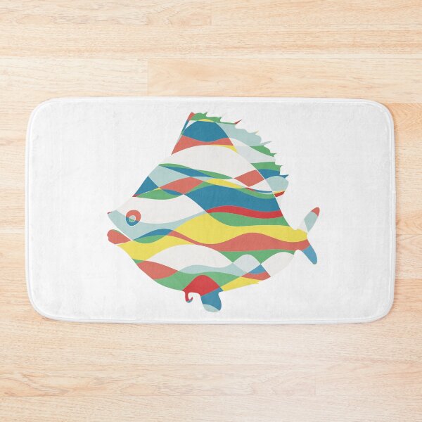 Item preview, Multicolour Stripe Plaice Fish - Abstract Ocean Line Art designed and sold by iampaulmorris.