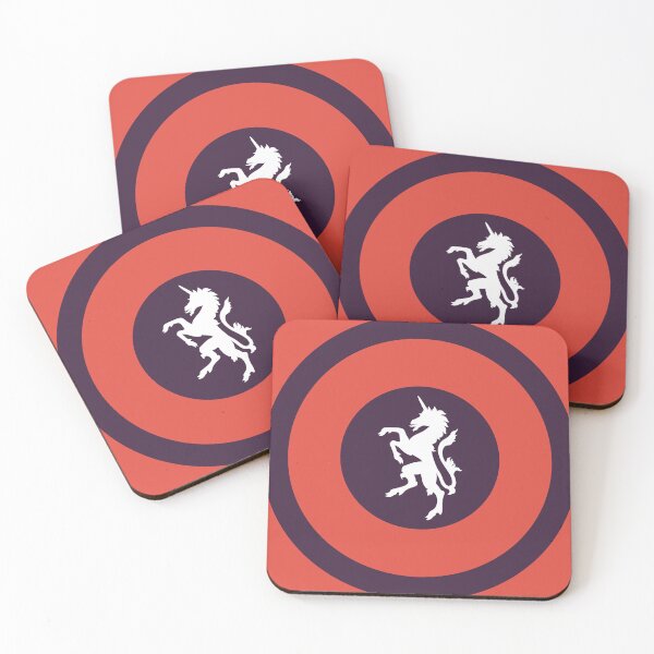 Item preview, Salmon purple Unicorn Scottish away retro mod roundel designed and sold by ModSupporters.