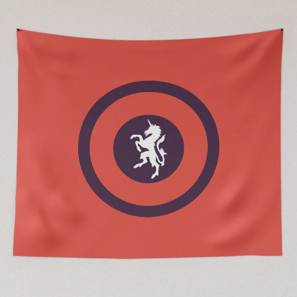 Item preview, Salmon purple Unicorn Scottish away retro mod roundel designed and sold by ModSupporters.