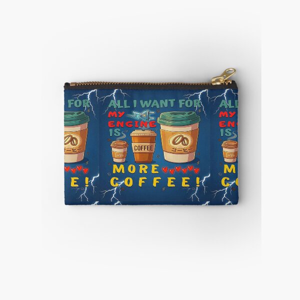 Item preview, Funny Coffee Lover Motivational Quotes Design about Engine Fuel from Caffeine! | ALL I WANT FOR MY ENGINE IS MORE COFFEE! designed and sold by Giulivo Store Graphic.