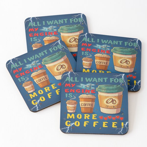 Item preview, Funny Coffee Lover Motivational Quotes Design about Engine Fuel from Caffeine! | ALL I WANT FOR MY ENGINE IS MORE COFFEE! designed and sold by Giulivo Store Graphic.