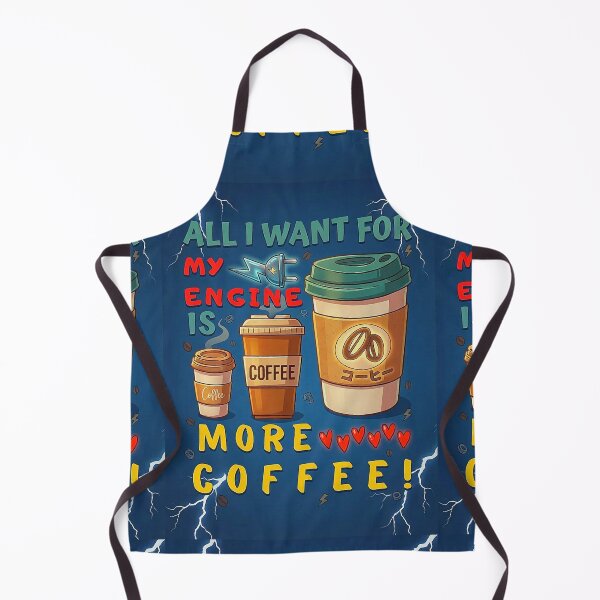 Item preview, Funny Coffee Lover Motivational Quotes Design about Engine Fuel from Caffeine! | ALL I WANT FOR MY ENGINE IS MORE COFFEE! designed and sold by Giulivo Store Graphic.