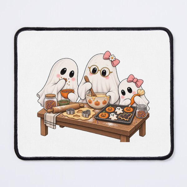 Item preview, Cute Ghosts Baking Halloween Cookies with Grandma designed and sold by House Of Hauntlings.
