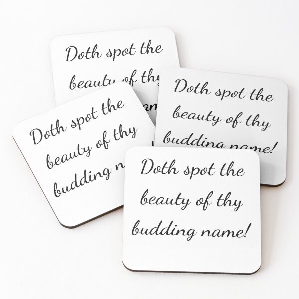 Item preview, “Doth spot the beauty of thy budding name!” - handwriting black designed and sold by ariksworld.