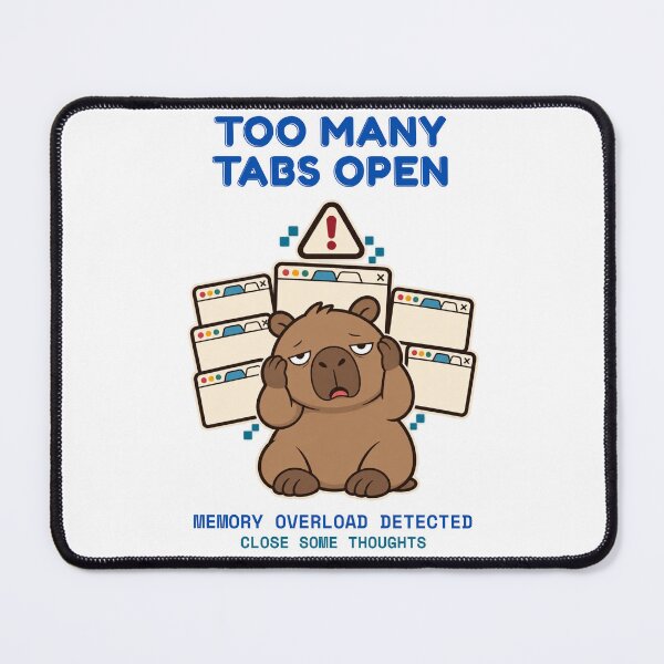 Item preview, Copy of Too Many Tabs Open Capybara – Light Apparel Memory Overload Tech Humor designed and sold by SimplyDraftShop.