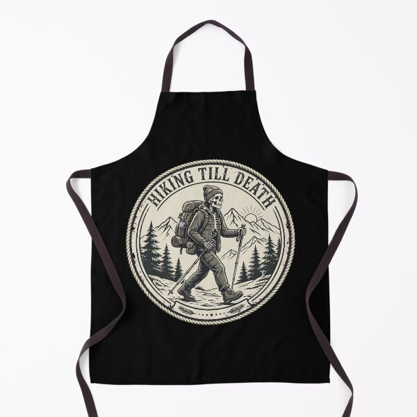 Item preview, Hiking Till Death Skeleton Hiker Mountains Outdoor Halloween designed and sold by Moad Fahim.