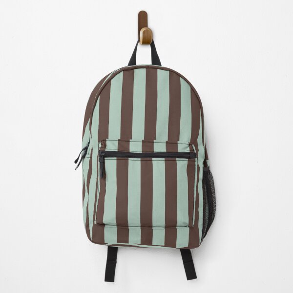 Item preview, Cabana stripes in chocolate brown and mint designed and sold by RishabhArts1.