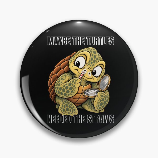 Item preview, Maybe The Turtles Needed The Straws Compact Mirror Turtle designed and sold by GibasVisuals.