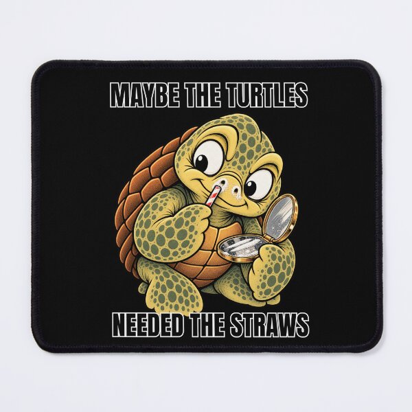 Item preview, Maybe The Turtles Needed The Straws Compact Mirror Turtle designed and sold by GibasVisuals.