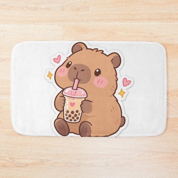 Item preview, cute capybara Drinking Boba Tea Love designed and sold by Artistprinter.