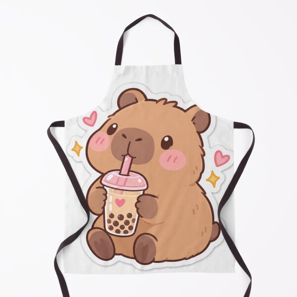 Item preview, cute capybara Drinking Boba Tea Love designed and sold by Artistprinter.