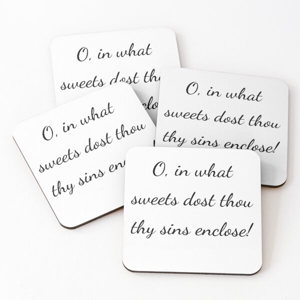 Item preview, “O, in what sweets dost thou thy sins enclose!” - handwriting black designed and sold by ariksworld.