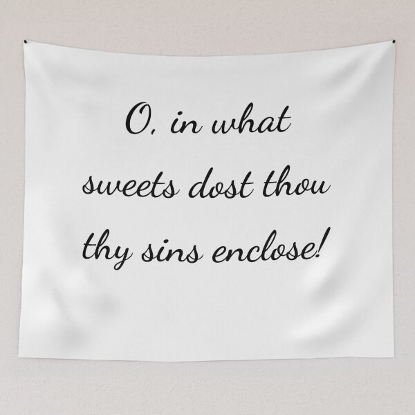 Item preview, “O, in what sweets dost thou thy sins enclose!” - handwriting black designed and sold by ariksworld.