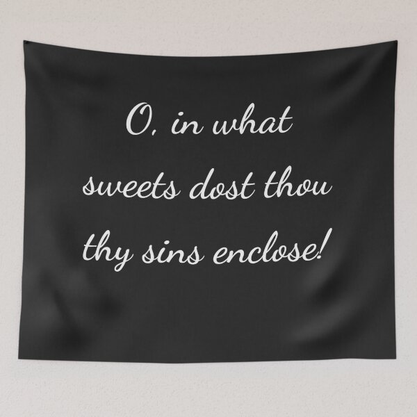 Item preview, “O, in what sweets dost thou thy sins enclose!” - handwriting white designed and sold by ariksworld.
