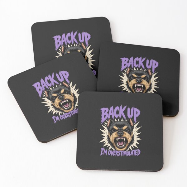 Item preview, BACK UP I'M OVERSTIMULATED – Aggressive Maltese Dog Funny Pet Meme designed and sold by Sparkofart07.