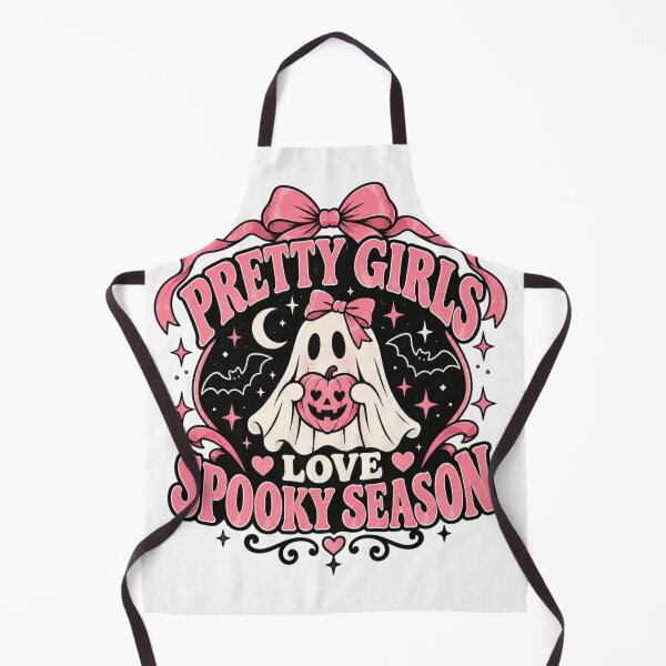 Item preview, Pretty Girls Love Spooky Season – Pink Ghost Halloween Retro Badge designed and sold by Sanika arts .