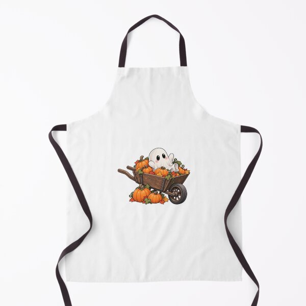 Item preview, Cute Ghost in Pumpkin Wheelbarrow designed and sold by House Of Hauntlings.