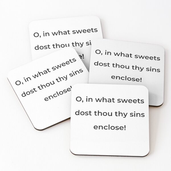 Item preview, “O, in what sweets dost thou thy sins enclose!” - print black designed and sold by ariksworld.