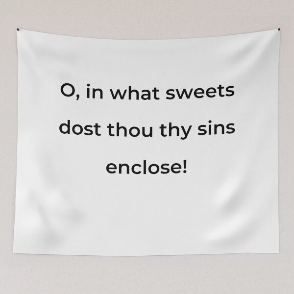 Item preview, “O, in what sweets dost thou thy sins enclose!” - print black designed and sold by ariksworld.