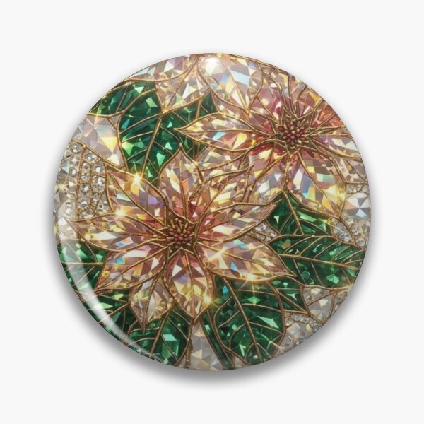 Item preview, Poinsettia Stained Glass Elegant designed and sold by BriSher.