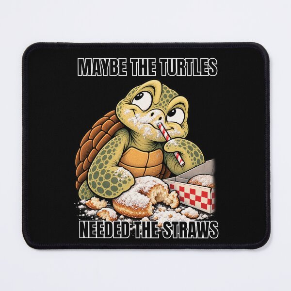 Item preview, Maybe The Turtles Needed The Straws Funny Donut Turtle designed and sold by GibasVisuals.