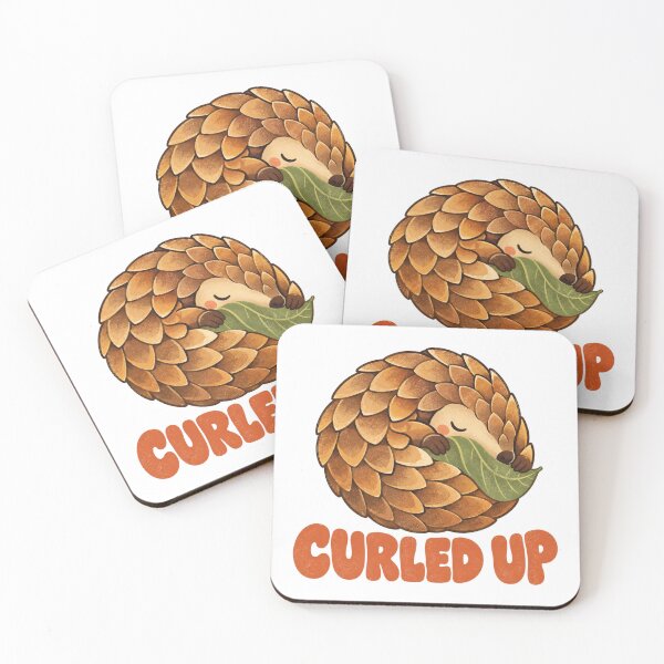 Item preview, Curled Up Cozy Pangolin Cute Animal Sticker designed and sold by Frenky Stickers.
