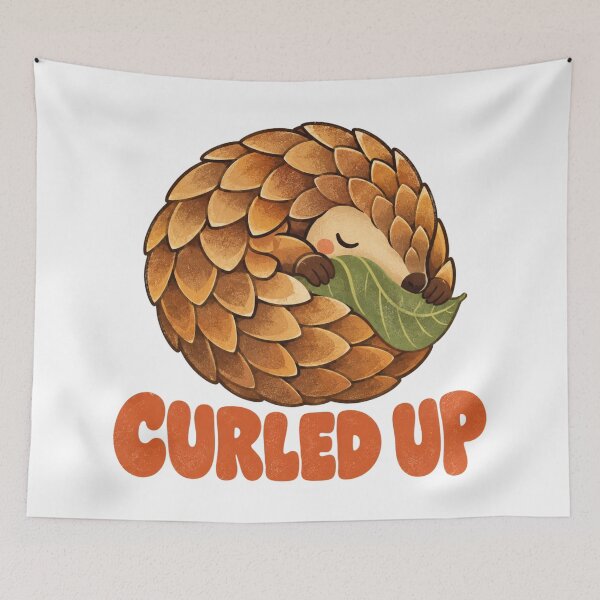 Item preview, Curled Up Cozy Pangolin Cute Animal Sticker designed and sold by Frenky Stickers.