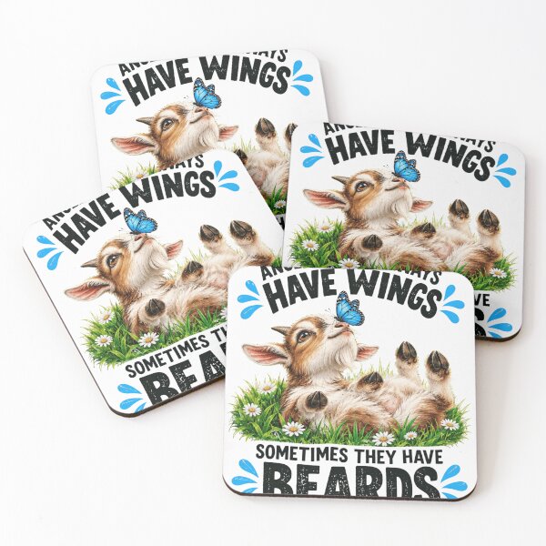 Item preview, Bearded Goat Angels Don’t Always Have Wings designed and sold by ROUX-ART.