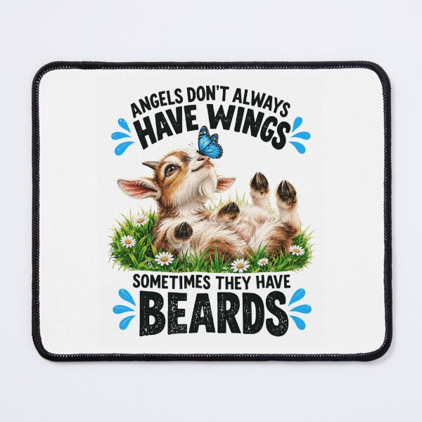 Item preview, Bearded Goat Angels Don’t Always Have Wings designed and sold by ROUX-ART.