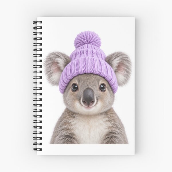 Item preview, Cute koala with a lavender hat designed and sold by LongIslandDesgn.