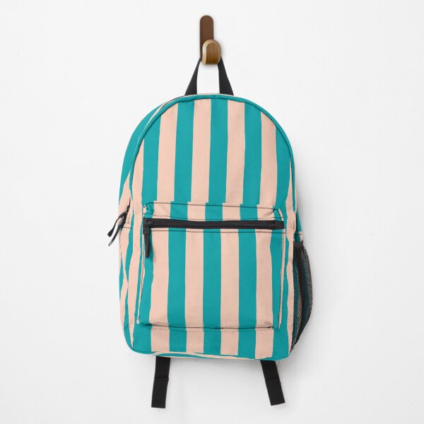 Item preview, Cabana stripes in turquoise and peach designed and sold by RishabhArts1.