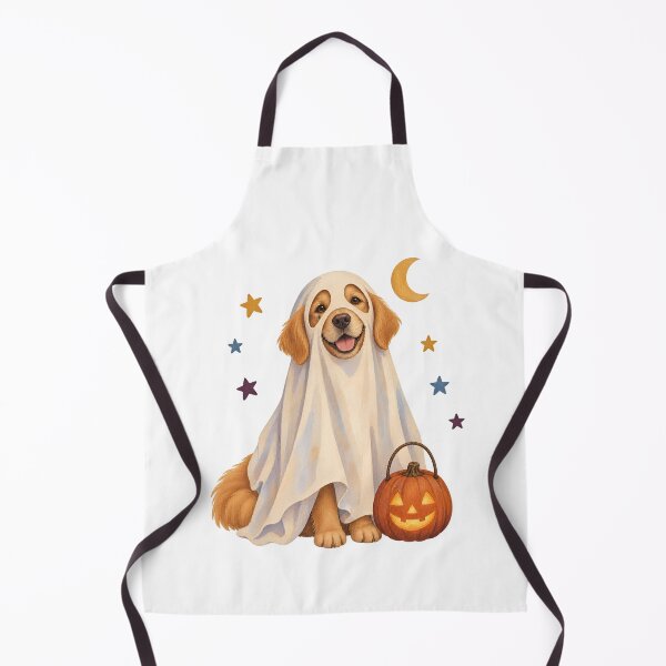 Item preview, Halloween Dogs Pets Golden Retriever Ghost Stars designed and sold by calicito.