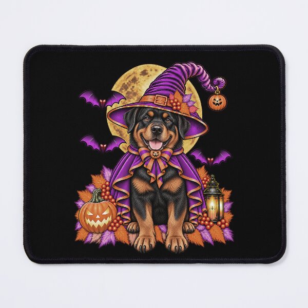 Item preview, Rottweiler Halloween Witch Costume & Spooky Pumpkin designed and sold by PixelsPaws.