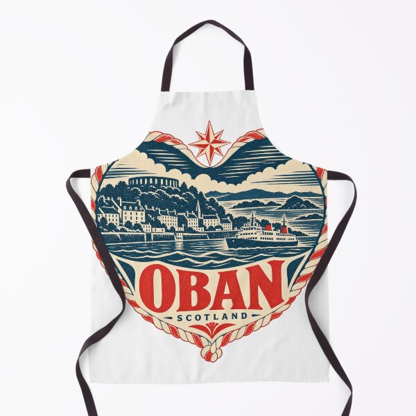 Item preview, Oban Scotland Travel Souvenir Nautical Woodcut Heart designed and sold by VisualArtsOasis.