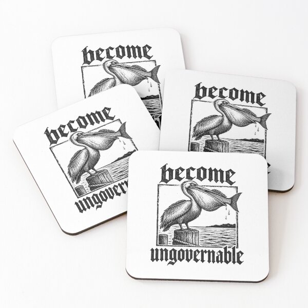 Item preview, Become Ungovernable Funny Pelican Swallowing Fish designed and sold by LASTIQUE-dd.