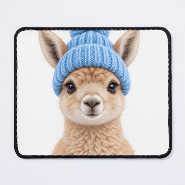 Item preview, Alpaca wearing a blue wool hat designed and sold by LongIslandDesgn.