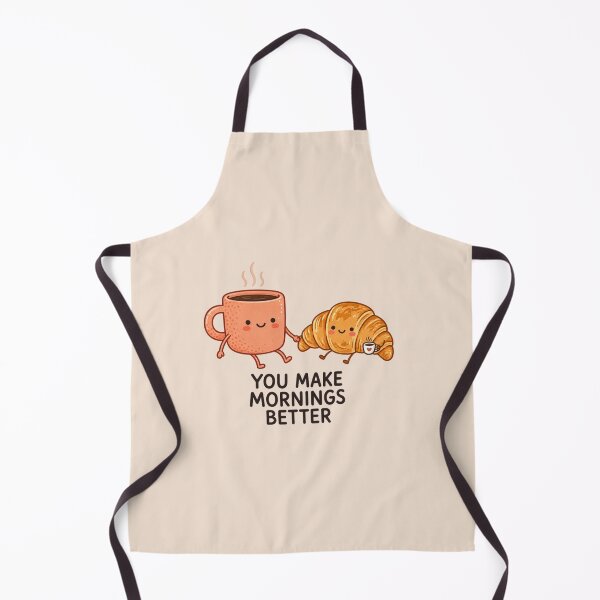 Item preview, You Make Mornings Better | Cute Coffee & Croissant designed and sold by MrDev.