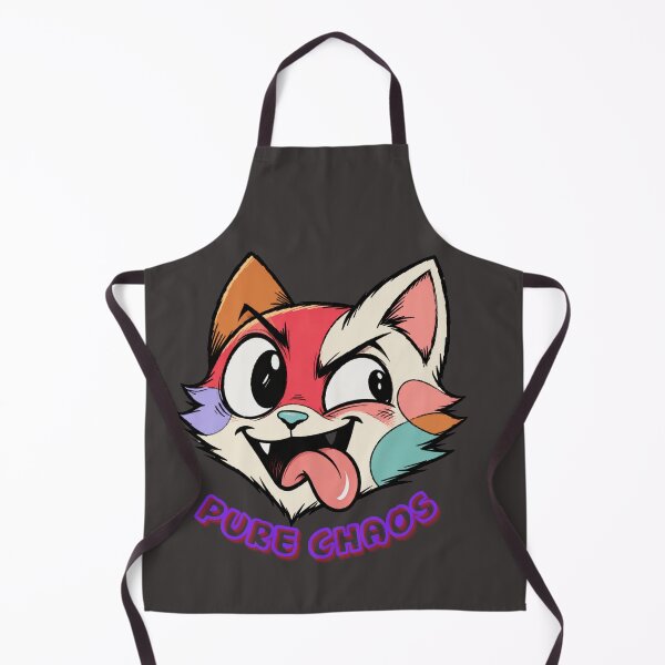 Item preview, Pure Chaos Cat – Colorful Crazy Cartoon Cat Face designed and sold by Mousy17.