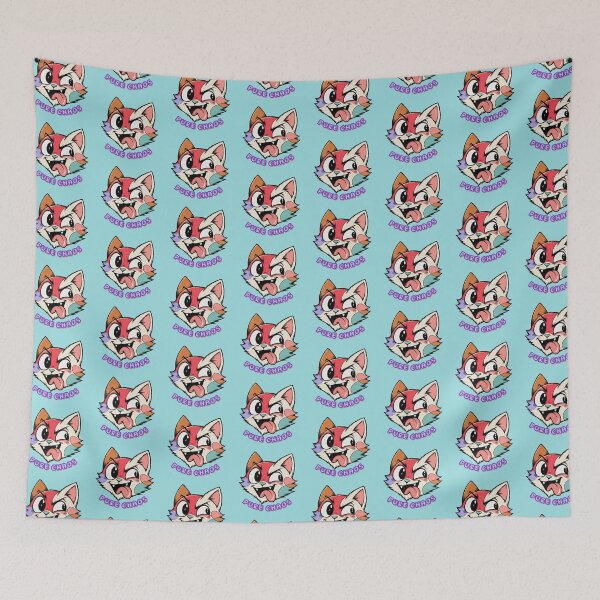 Item preview, Pure Chaos Cat – Colorful Crazy Cartoon Cat Face designed and sold by Mousy17.