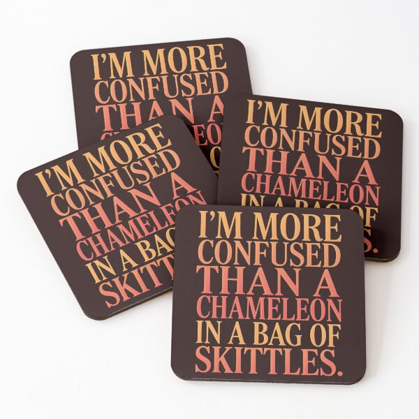 Item preview, Sarcastic Humor I’m More Confused Than A Chameleon In A Bag Of Skittles  designed and sold by fantasticdesign.